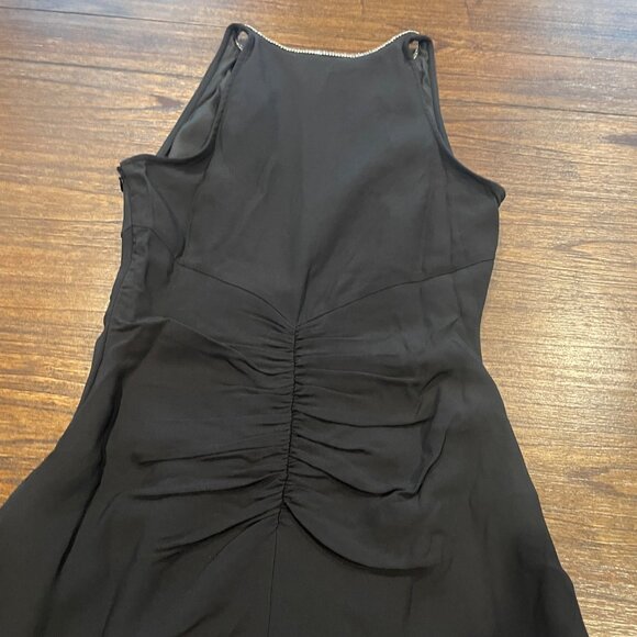NWT J.Crew Collection Sz 6 Black Full-Length Embellished Ruched Dress CD510 - Picture 7 of 15